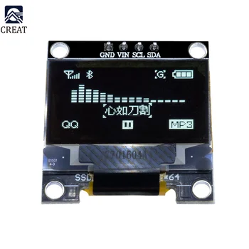 0.96 İnç I2C IIC Seri 128X64 128*64 Mavi OLED LED Ekran Modülü Arduino İçin Uyumlu STM32 Denetleyici sürücü panosu 3V 5v