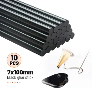 10/20/50 Adet 7x100mm Siyah İçin Sıcak Tutkal Çubukları Tutkal Tabancası Oto Tamir Araçları Araba Dent Paintless Kaldırma El DIY Onarım Aracı