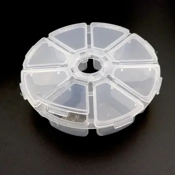 10cm 8 Izgara Taşınabilir Zanaat Boncuk saklama kutusu Plastik Kutu Takı Bulma İçin Ekran Organize Kutusu İlaç Hap Boncuk Organizatör