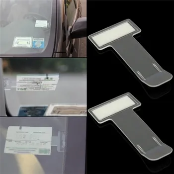 2 adet otomobil araç Park Bilet İzni Tutucu Klip Sticker Cam Pencere Sıcak