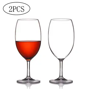 2 Adet Plastik şarap bardakları Kırılmaz Kokteyl Cam şampanya flüt kadehler Bardak Ev Düğün Parti Bar Suyu Şarap içme bardakları