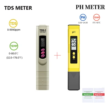 2 in 1 Sıcaklık TDS Metre 0-9999 ppm Dijital Su Kalitesi Test Cihazı Taşınabilir Sıcaklık test kalemi İçme Suyu için Akvaryum