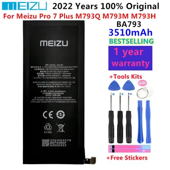 2022 100 % Orijinal Meizu Pro 7 Artı M793Q M793M M793H Yüksek Kapasiteli Pil BA793 Smartphone Yedek Piller 3510mAh