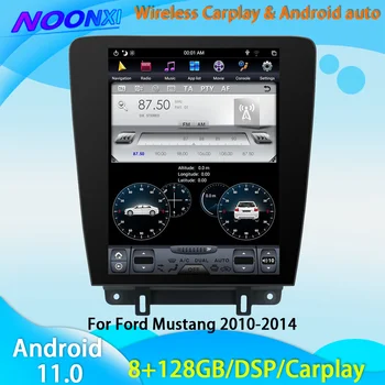 2Din Android 11.0 8 + 128G Ford Mustang 2010-2014 İçin Radyo Araba Multimedya Oynatıcı Otomatik Stereo GPS navigasyon başkanı Ünitesi DSP Carplay