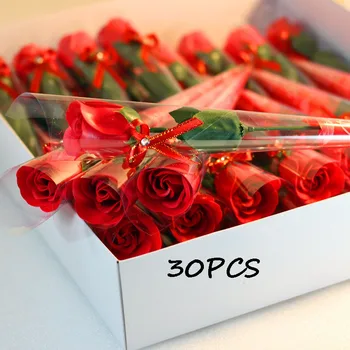 30 Adet Sabun Gül yapay çiçek Banyo Vücut Gül Çiçek Düğün Sevgililer Günü Hediyesi çiçek sabunu Kokulu Gül İskandinav Ev Dekor