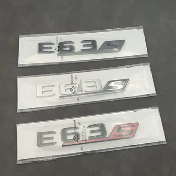 3D ABS Krom Gümüş Araba Styling Arka Bagaj Çıkartması Amblem Logo Harfler Numarası Sticker Mercedes E63S AMG W213 Aksesuarları