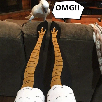 3D Komik Tavuk Kış Sonbahar kadın Çorap Uyluk Yüksek Çorap Karikatür Ainimals Sevimli Komik İnce Ayak Ayak Bayanlar Yaratıcı Çorap Yeni