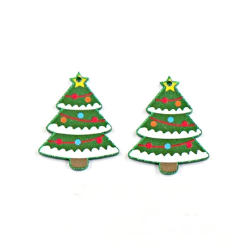 4 Set 40mm Noel ağacı takı aksesuarları Glitter akrilik küpe için