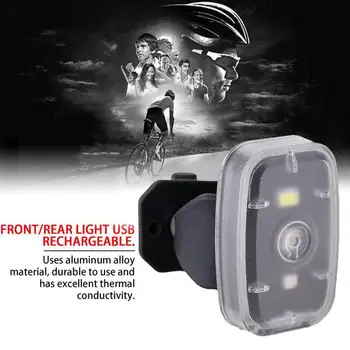 Açık spor gece koşu led ışık emniyet kemeri kol USB ışık kuyruk uyarı şarj bisiklet bisiklet arka bisiklet aksesuarları