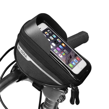 B-SOUL 6.5 İnç Bisiklet Dokunmatik Ekran Çantası Su Geçirmez MTB ara çerçeve Gidon Çantası Bisiklet Aksesuarları Cep telefon tutucu Çanta Case