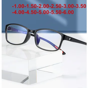 Bitmiş miyopi gözlük reçete gözlük çerçeve kadın erkek Anti-mavi ışık miyop gözlük-1.0-1.5-2.0-2.5-3.0-3.5