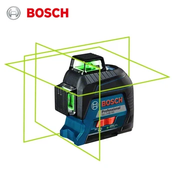 Bosch GLL3 - 60XG Lazer Seviyesi 12 Satır Yeşil Dikey Ve Yatay ölçme aracı Projeksiyon Markalama Hattı Kapalı Açık Seviye
