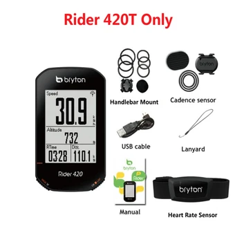 Bryton Binici 420 GPS bilgisayar bisiklet navigasyon Bluetooth ANT + su geçirmez kablosuz bilgisayar Ritim kalp hızı sensörü