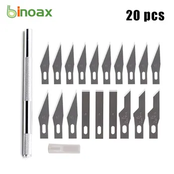 Bınoax 7/10/20 Adet Bıçakları Kaymaz Meyve Gıda Zanaat Heykel Oyma Bıçakları Neşter DIY PCB Tamir Maket Bıçağı