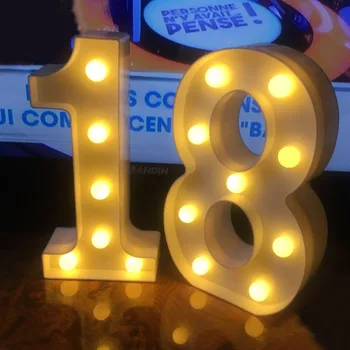 Chicinlife 2 Adet 18/30/40 Numaraları LED Dize Gece Lambası Doğum Günü Partisi Ayakta Asılı Yetişkin Parti yıldönümü dekoru Malzemeleri