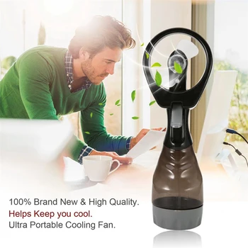 El spreyli fan Taşınabilir Mini Su Püskürtme Soğutma Fanı Yaz Soğutma Açık Kamp Yürüyüş Seyahat Elektrikli Püskürtücü Fan