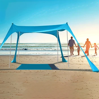 En iyi Satmak Güneşlik Plaj Muşamba Çadır Taşınabilir Likra Kamp Gölgelik Döken Yaz Güneş Koruma Balıkçılık Rüzgar Geçirmez Yağmur Tente