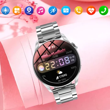 Erkekler Kadınlar akıllı saat NFC Saat Bluetooth Çağrı GPS Hareketi Parça Kalp Hızı EKG Kan Basıncı Erkekler Android ıos İçin smartwatch
