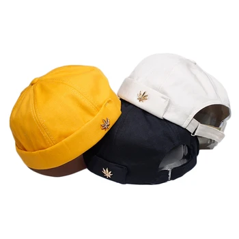 Erkekler Şapka Docker Şapka Kafatası Şapka Bere Denizci Şapka Ev Sahibi Şapka Kap Pamuk Nefes Bahar Sonbahar Yeni Stil Kavun Şapka Akçaağaç Yaprağı