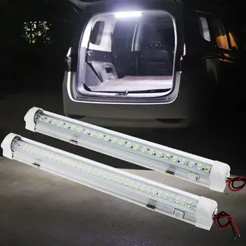 Evrensel 12 V Araba Van iç aydınlatma şerit çubuk 72 LED Otobüs Karavan ON/OFF Anahtarı 12 VOLT araba ışıkları Sinyal Lambası