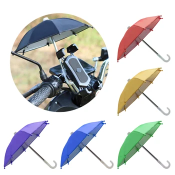 Evrensel motosiklet gidonu Parantez Mini Şemsiye Tutucu Standları Telefon Yağmur Geçirmez Su Geçirmez Moto Dekor Aksesuarları
