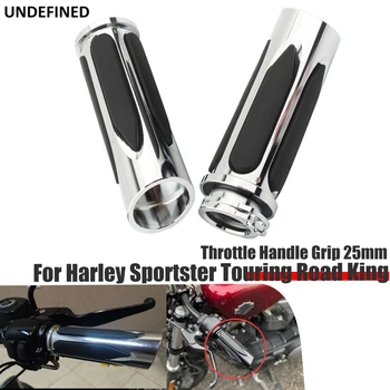 Gaz Kolu Kavrama 25mm İçin Harley Sportster Touring Yol Kral Dyna FatBoy Softail İnce Motosiklet El Sapları Yumuşak Dokunmatik Kablo