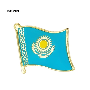 Giysi KS için Kazakistan Ulusal Bayrağı bir Metal Pın Badge Dekoratif Broş Pin-0072