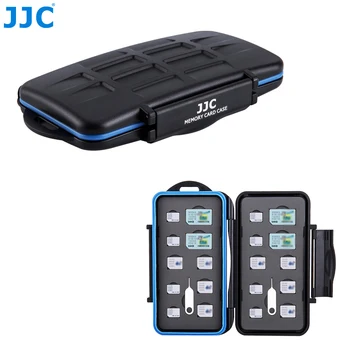 JJC 20 Yuvaları SIM Kart Durumda SIM Araçları ile Su Geçirmez Sert Kabuk Mikro / Nano SIM kart tutucu saklama kutusu için Android / ıOS Telefonlar