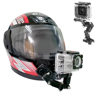 Kask Askı Dağı GOPRO Hero 9 8 7 5 SJcam Motosiklet Eylem Spor kamera yatağı Tam Yüz Tutucu Aksesuarları