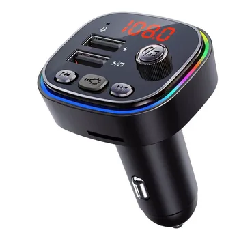 KEBUIDU FM Verici Araba kablosuz bluetooth 5.0 FM Radyo Modülatör Araç Kiti 3.1 A USB araba şarjı Handsfree Aux Ses MP3 oyuncu