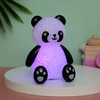 LED Panda gece lambası 7 renk değiştirme ışıkları çocuk Glow oyuncak karikatür hayvan yatak odası dekorasyon ışıklandırma yılbaşı hediyeleri