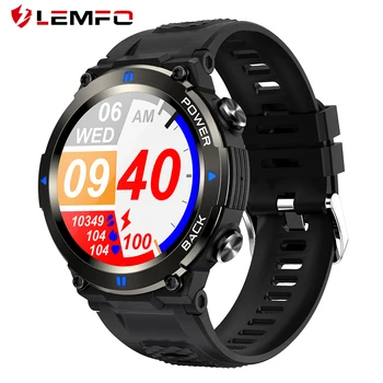 LEMFO Spor akıllı saat Erkekler 400 mAh Pil IP68 Su Geçirmez Bluetooth Çağrı Özel Arama Smartwatch A80 Kalp Hızı Monitörü 2022