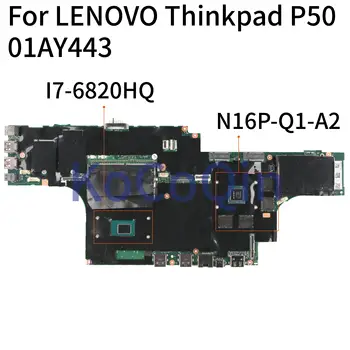 LENOVO Thinkpad için P50 I7-6820HQ Dizüstü Anakart NM-A451 01AY443 SR2FU N16P-Q1-A2 Laptop Anakart