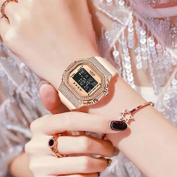 LIGE Bayanlar Saatler Ultra-ince Lüks quartz saat Moda Kadın Saat Elektronik Su Geçirmez Takvim Hafta Bilezik Kol Saati