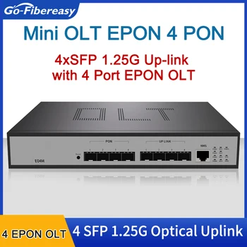 Mini EPON OKT 4 PON ile 4xSFP 1.25 G Optik Yukarı bağlantı Bağlantı Noktaları FTTH CATV OKT EPON ONU Web Yönetimi ONT ZTE Fiber Optik Ekipman