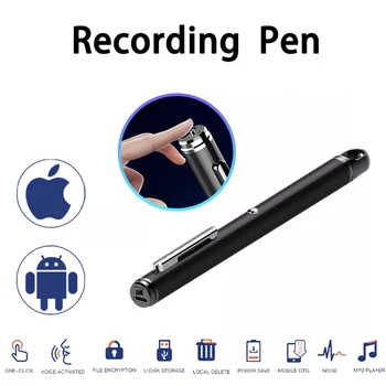 Mini Mikro Dijital Kalem Çalar Ses Kaydedici Spia Gizli MP3 Kayıt Cihazları Ses Vokal Akıllı Ev Ses Espion Mikro Oyuncu