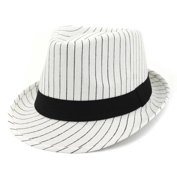 Moda Tasarım Yetişkin Siyah Şerit Dekorasyon Kısa Ağız Caz Kap Fedora Şapka Yaz Seyahat Sunhat Kadın Erkek İngiliz Şapka Homburg