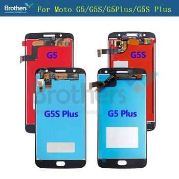 Motorola Moto G5S Plus G5 LCD İçin %100 Test MOTO G5 G5S LCD+Çerçeve İçin Dokunmatik Ekran dijital dönüştürücü Montaj Yedek Ekran 