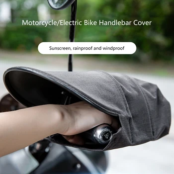 Motosiklet gidonu Eldiven Yaz Su Geçirmez güneş koruma eldivenleri E-Bike Scooter için El Kapağı Su Geçirmez Sürme Eldivenler