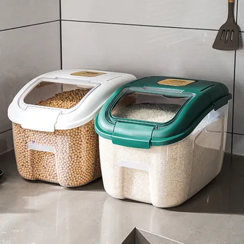 Mutfak Gıda saklama kapları Nem Geçirmez saklama kutusu Koruma Tahıl Pirinç Şeffaf Mühürlü Can mutfak düzenleyiciler
