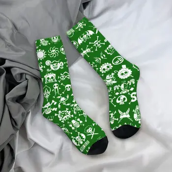 Mutlu Komik erkek Çorap Çılgın Tek Parça Jolly Roger Çorap Polyester Kaykay kadın Çorap İlkbahar Yaz Sonbahar Kış