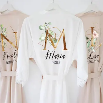 Nedime İpek Dantel Elbiseler Gelin Sabahlık Kişiselleştirilmiş Özel Kimono Novia La Mariée Şampanya Beyaz Allık Donanma Elbise