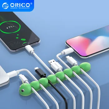 ORICO 7 Klipler kablo düzenleyici Cep Telefonu Kablosu İçin Kulaklık USB şarj kablosu Sarıcı Yönetimi Fare Tel Tutucu Silikon