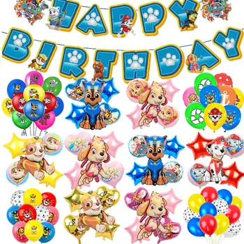 Pençe Devriye Doğum Günü Partisi Balonlar Oyuncak Mutlu Doğum Günü yazı afiş Çocuklar İçin Erkek Kız Parti Süslemeleri Sofra Malzemeleri
