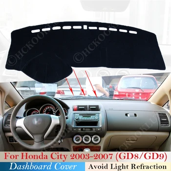 Polyester Honda City 2003 2007 için Aksesuarları Dash Kurulu Güneşlik Halı GD8 GD9 2004 2005 2006 Dashboard Kapak Koruyucu Ped