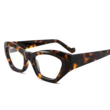 Retro Kare Asetat Optik Gözlük Çerçeveleri Erkek Kadın Moda Bilgisayar Gözlük 50684