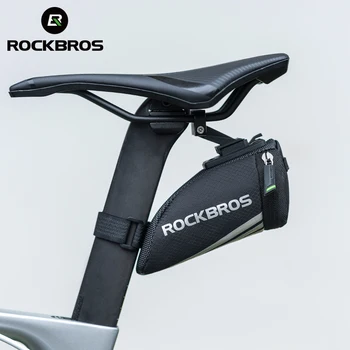 ROCKBROS Bisiklet Çantası Bisiklet Taşınabilir Naylon Mini Kuyruk Cep Küçük Yansıtıcı sele Arka Paketi MTB Yol Bisikleti Aksesuarları