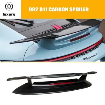 SD Stil Gerçek Karbon Fiber Arka Bagaj GT Dudak Kanat Spoiler Porsche 992 991 için 2019up