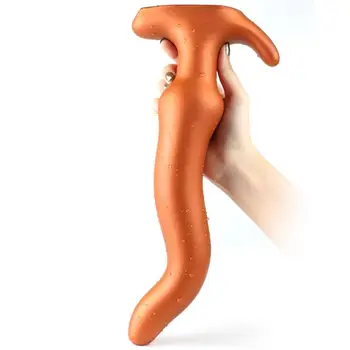 Süper Uzun Silikon Anal Yapay Penis Büyük Yumuşak Butt Plug Erotik Yetişkin Seks Oyuncak Kadın Erkek Anüs Dilatör Büyük Anal Plug