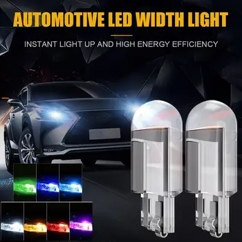 T10 LED ampul araba ışık genişliği gösterge ışığı COB araba ampulü modifikasyon aksesuarları cam tam şeffaf plaka ışık